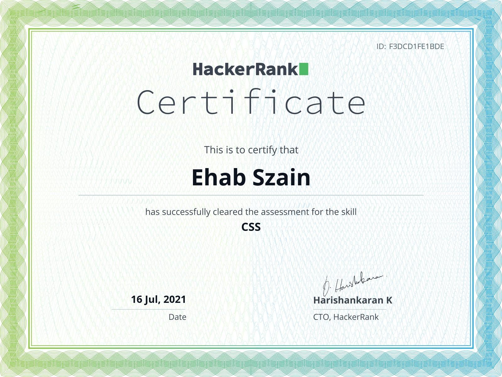 https://www.hackerrank.com/certificates/f3dcd1fe1bde