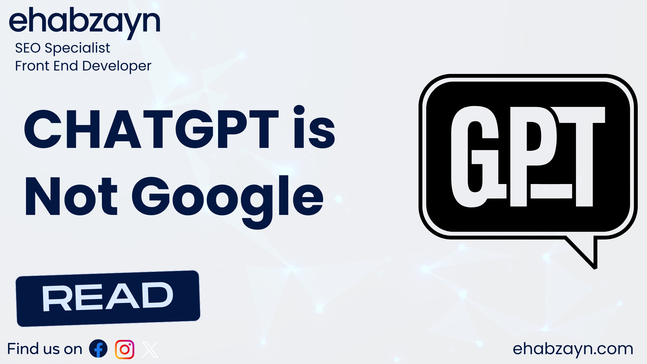 CHATGPT is Not Google
